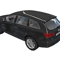 Gray Convertible Car With Open Top And Interior Seats Steering Wheel Rear View