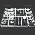 Electronic Components Arranged On White Square Tray With Various Shapes And Sizes