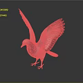 Colorful Pigeon with Spread Wings Purple Green Gray Feathers and Red Feet on Dark Background