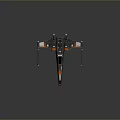 Advanced Futuristic Spaceship Design With Sleek Wings Twin Engines And Cockpit