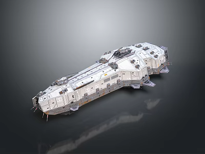Highly Detailed Sci-Fi Spaceship Model With Intricate Metallic Structure And Futuristic Design 3d model