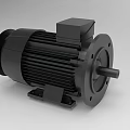 Robust Industrial Electric Motor Featuring Black Housing Cooling Fins Shaft And Stable Base