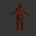 Military Soldier In Camouflage Uniform With Helmet Tactical Vest And Full Body Gear