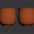 Four Orange Textured Mugs With Foamy Liquid For Daily Household Use