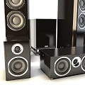 Premium Home Theater Surround Sound Speaker System With Floor Standing Towers Subwoofer And Bookshelf Speakers