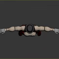 Game Movie Character Design With Steampunk Leather Outfit Red Boots And Metal Armor