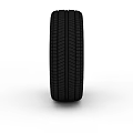 Car Wheel Design With Black Tire Silver Spokes And Red Center Logo