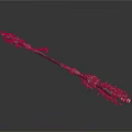 Ancient Ornate Metallic Weapon With Long Handle Intricate Carvings And Sharp Spikes