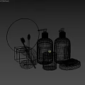 Modern Bathroom Accessories Including Marble Toothbrush Holder Soap Dispensers Candles Toothbrushes Soap Bar And Mirror