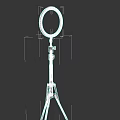 LED Ring Shaped Decorative Light with Adjustable Tripod Stand for Photography 3d model