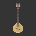 Artisan Crafted Wooden Pipa String Instrument With Carved Design And Natural Wood Body