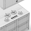 Modern Black Kitchen Cabinets With Island Countertop Sink And Oven Appliances