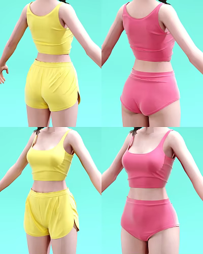 Modern clothes 3d model