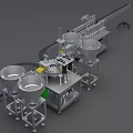 Automated Industrial Equipment Production Line With Conveyor Belt And Hopper Systems