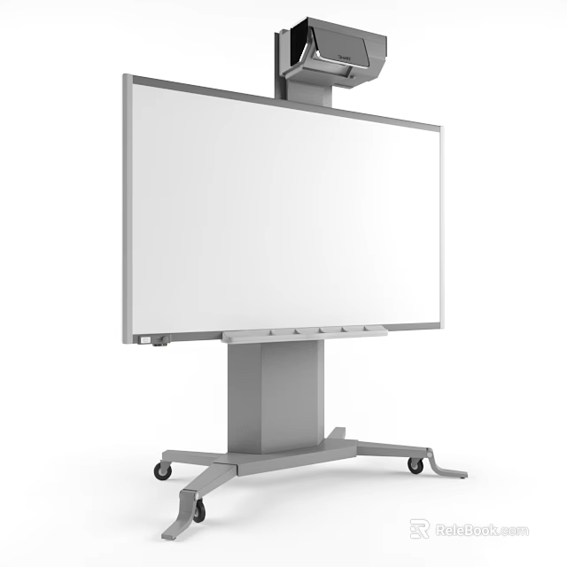 Commercial Mobile Whiteboard With Wheeled Stand For Office Meeting Presentations 3d model 