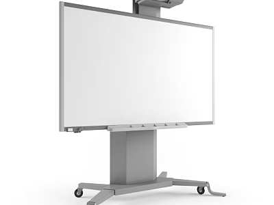 Commercial Mobile Whiteboard With Wheeled Stand For Office Meeting Presentations 3d model