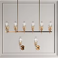Modern lamp combination chandelier 3d model