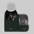 Green Medical Devices Storage Cabinet With Mirror Transparent Door And Drawer