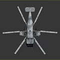 Modern Military Helicopter With Multiple Rotors And Airborne Combat Weapon Systems