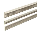 Three White Gypsum Cornice Molding Profiles With Decorative Groove Design For Interior