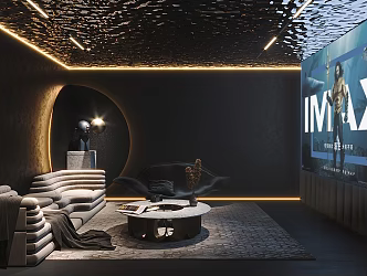post-modern video room 3d model