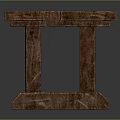 Classic Solid Wood Bench With Rich Wooden Texture And Sturdy Leg Design