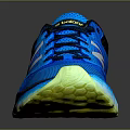 New Balance Blue Running Shoes With Mesh Upper Yellow Toe Cap Blue Midsole And Reflective Outsole