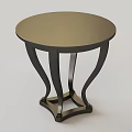 Modern Minimalist Coffee Table Featuring Round Top And Black Curved Legs