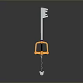Measuring Tool With Silver Long Rod Orange Square Structure And Bottom Silver Ball