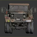 Camouflage Military Tanker Truck Detailed 3D Model With Realistic Off Road Design