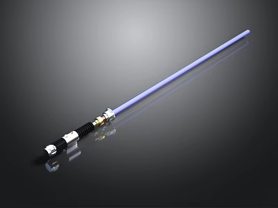 Purple Rod Component With Metal Connectors And Black Spring Design 3d model