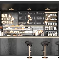 Modern Workbench Cafe Bar 3d model