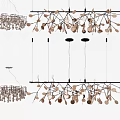 Modern Branch Inspired Chandeliers With Decorative Elements For Interior Design 3d model