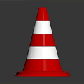 Reflective Red And White Striped Traffic Cone For Road Safety Equipment