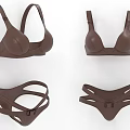 Modern Brown Lingerie Set Featuring Bras And Panties With Stylish Design