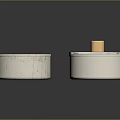 Household Cooking Pots With Light Gray Body Wooden Handles And Transparent Glass Lid