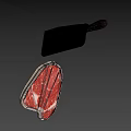 Fresh Marbled Raw Beef Steak With Juicy Red Meat And White Fat