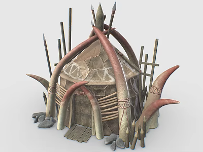Primitive Horde Primitive Architecture Orc House 3d model