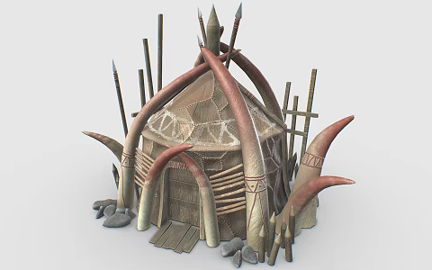 Primitive Horde Primitive Architecture Orc House 3d model