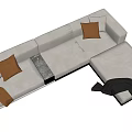 Modern Multiplayer Sofa 3d model