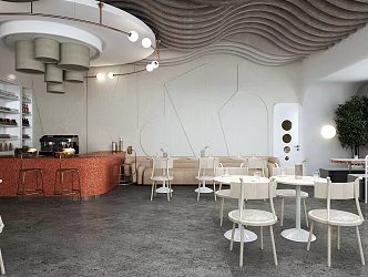 Western Restaurant Cafe Tea Restaurant Milk Tea Shop Coffee Shop 3d model