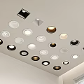 Ceiling Mounted Recessed Downlights And Spotlights With Various Styles For Interior Lighting 3d model