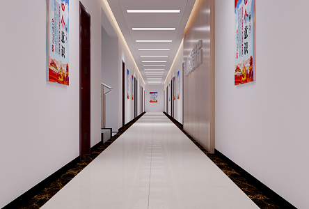 Modern aisle 3d model