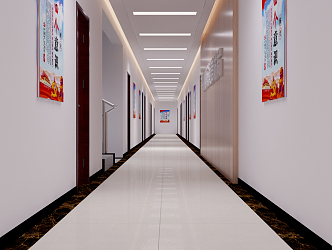 Modern aisle 3d model