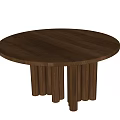 Modern round dining table 3d model