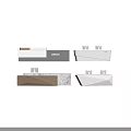 Modern Stylish Bar Counter Designs With Marble Wood And White Geometric Shapes