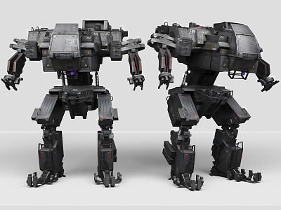 Mecturer century sci-fi style cyberpunk style sci-fi robot mechanic war machine 3d model