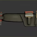 Practical Utility Tool Belt With Brown Strap Red Tools And Multiple Pockets