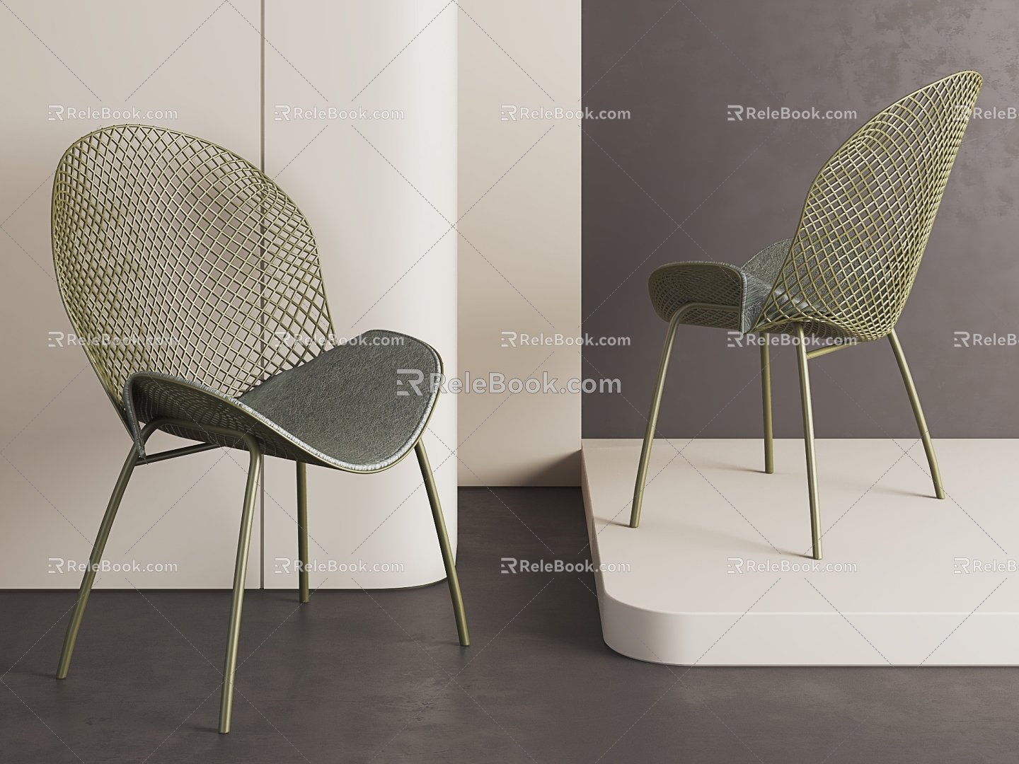 Modern Dining Chair Leisure Chair Negotiation Chair Office Chair 3d model