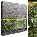 Natural Living Plant Wall Design With Lush Green Foliage And Modern Decorative Elements